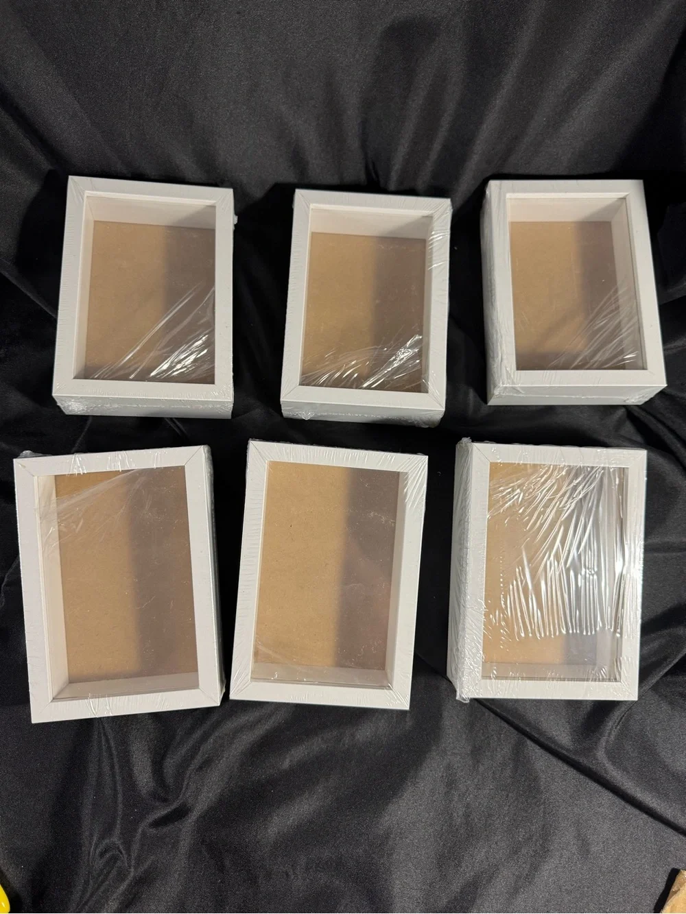6 Pack 4 X 6 Inches Shadow Box Frame Small Wood Memory Display Cases